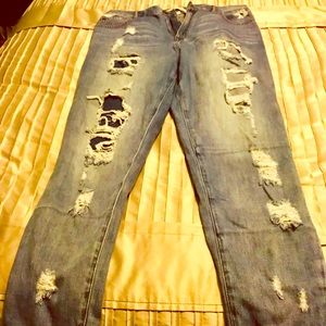 Ella Moss vintage high waisted distressed jeans